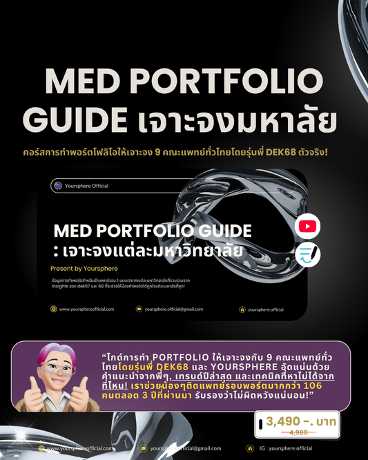 Med Portfolio Guide เจาะจง : 9 คณะแพทย์ทั่วไทย
