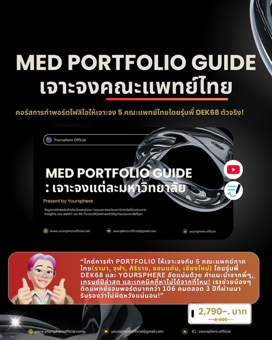 Med Portfolio Guide เจาะจง : 5 คณะแพทย์ภาคไทย